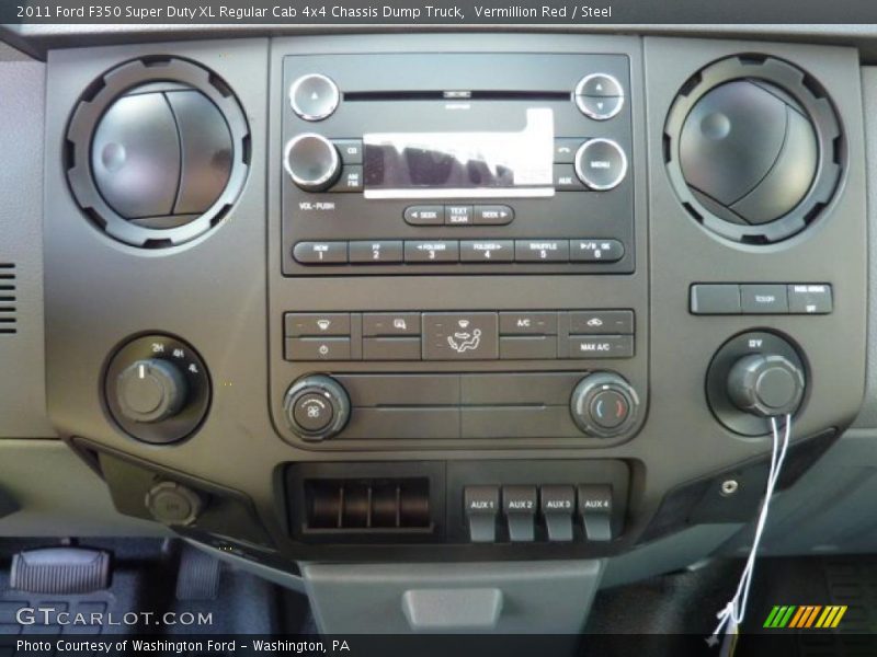 Vermillion Red / Steel 2011 Ford F350 Super Duty XL Regular Cab 4x4 Chassis Dump Truck