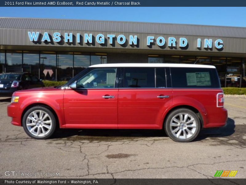 Red Candy Metallic / Charcoal Black 2011 Ford Flex Limited AWD EcoBoost