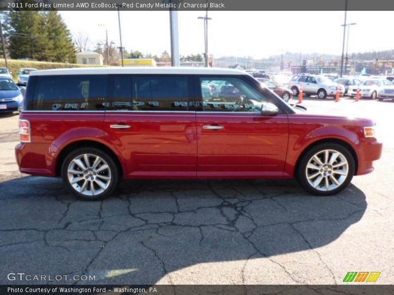 Red Candy Metallic / Charcoal Black 2011 Ford Flex Limited AWD EcoBoost