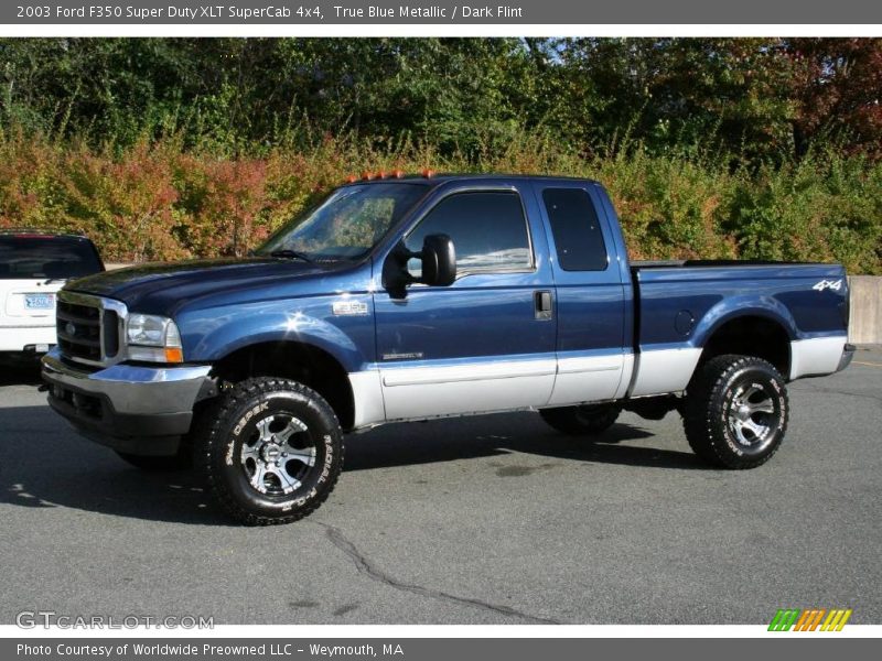 True Blue Metallic / Dark Flint 2003 Ford F350 Super Duty XLT SuperCab 4x4
