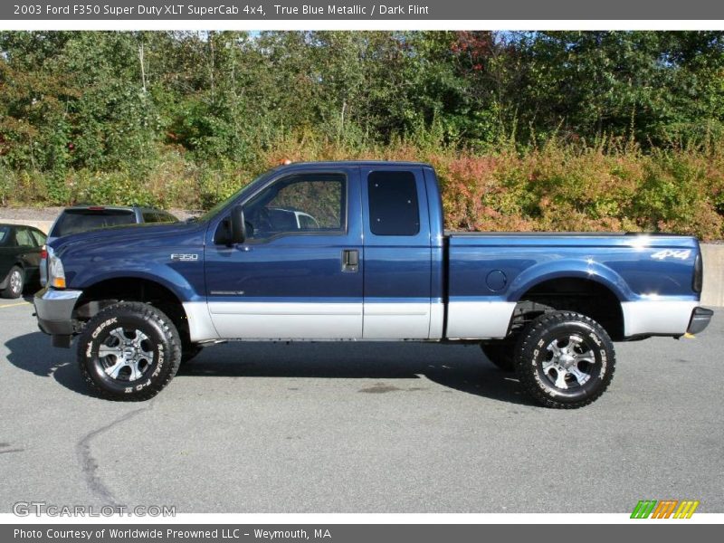 True Blue Metallic / Dark Flint 2003 Ford F350 Super Duty XLT SuperCab 4x4