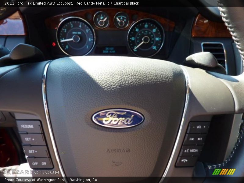 Red Candy Metallic / Charcoal Black 2011 Ford Flex Limited AWD EcoBoost