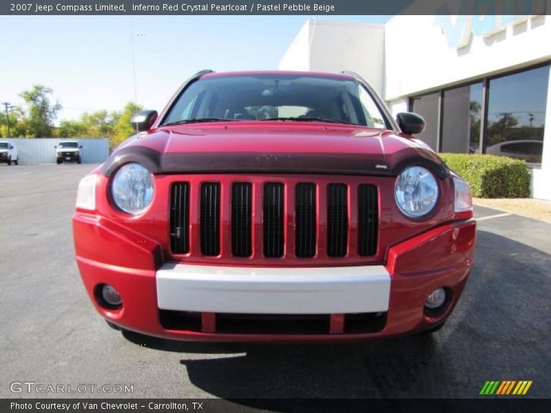 Inferno Red Crystal Pearlcoat / Pastel Pebble Beige 2007 Jeep Compass Limited