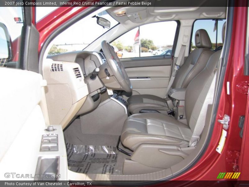 Inferno Red Crystal Pearlcoat / Pastel Pebble Beige 2007 Jeep Compass Limited