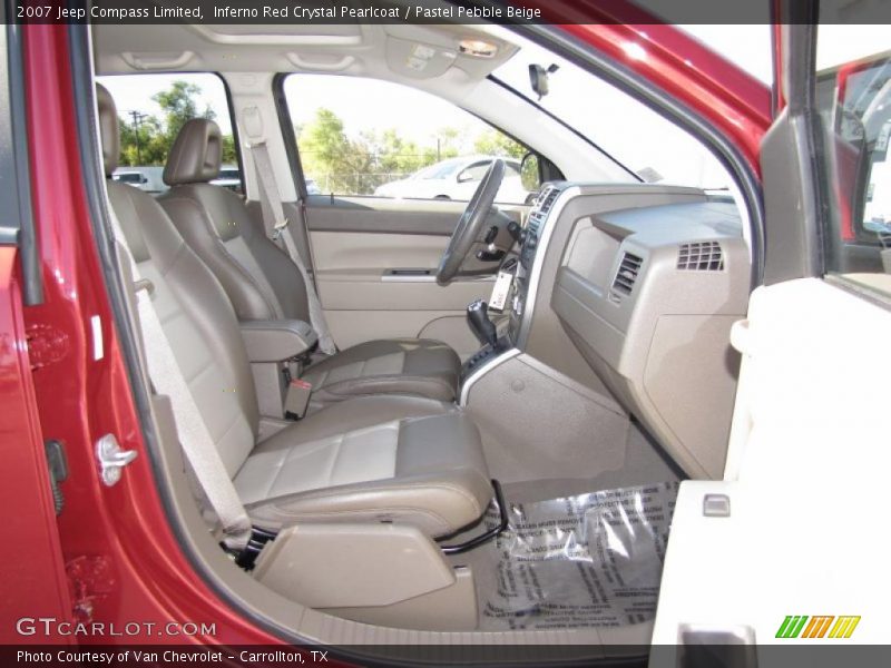 Inferno Red Crystal Pearlcoat / Pastel Pebble Beige 2007 Jeep Compass Limited