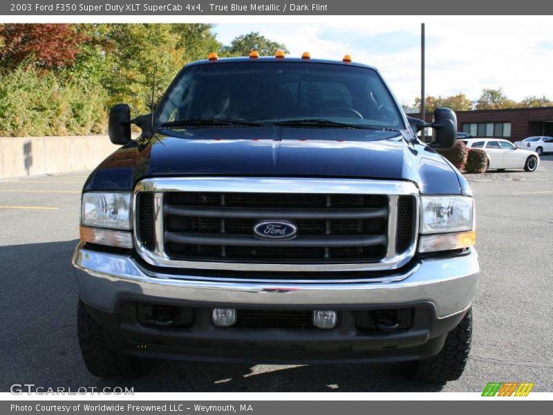 True Blue Metallic / Dark Flint 2003 Ford F350 Super Duty XLT SuperCab 4x4