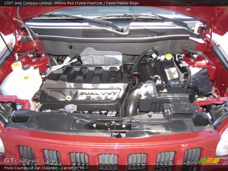 Inferno Red Crystal Pearlcoat / Pastel Pebble Beige 2007 Jeep Compass Limited
