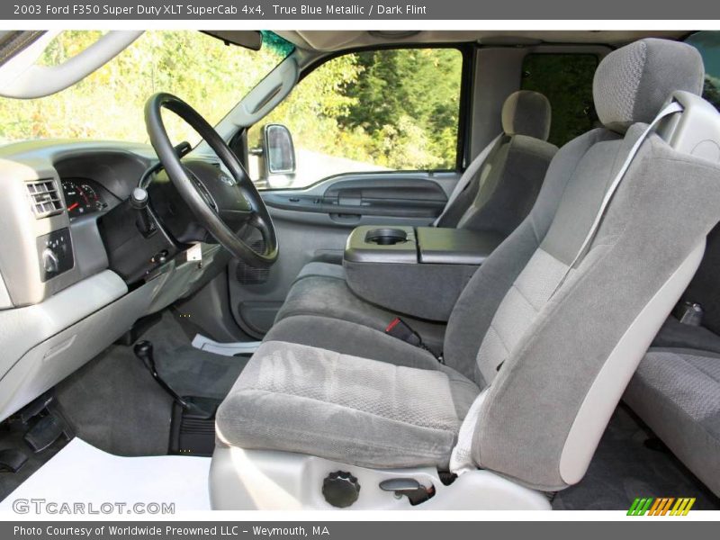 True Blue Metallic / Dark Flint 2003 Ford F350 Super Duty XLT SuperCab 4x4