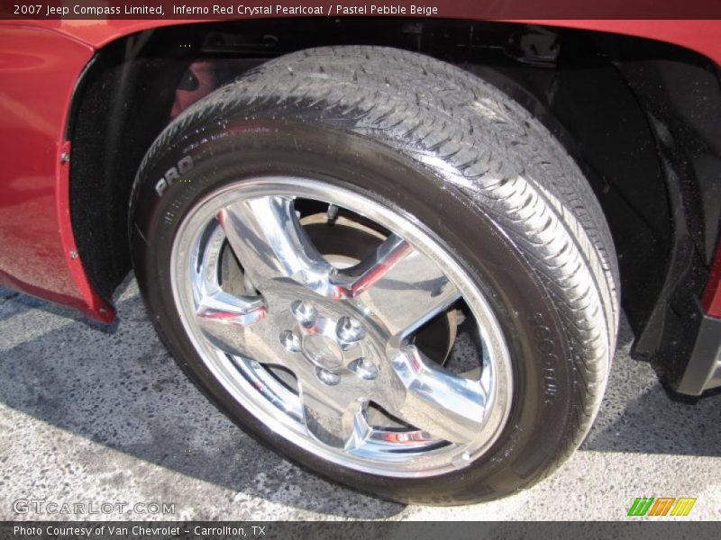 Inferno Red Crystal Pearlcoat / Pastel Pebble Beige 2007 Jeep Compass Limited