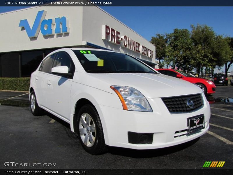 Fresh Powder White / Charcoal/Steel 2007 Nissan Sentra 2.0 S