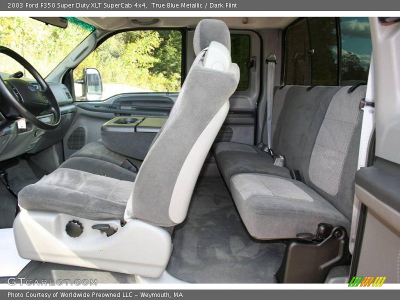 True Blue Metallic / Dark Flint 2003 Ford F350 Super Duty XLT SuperCab 4x4