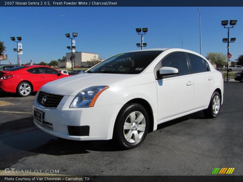 Fresh Powder White / Charcoal/Steel 2007 Nissan Sentra 2.0 S