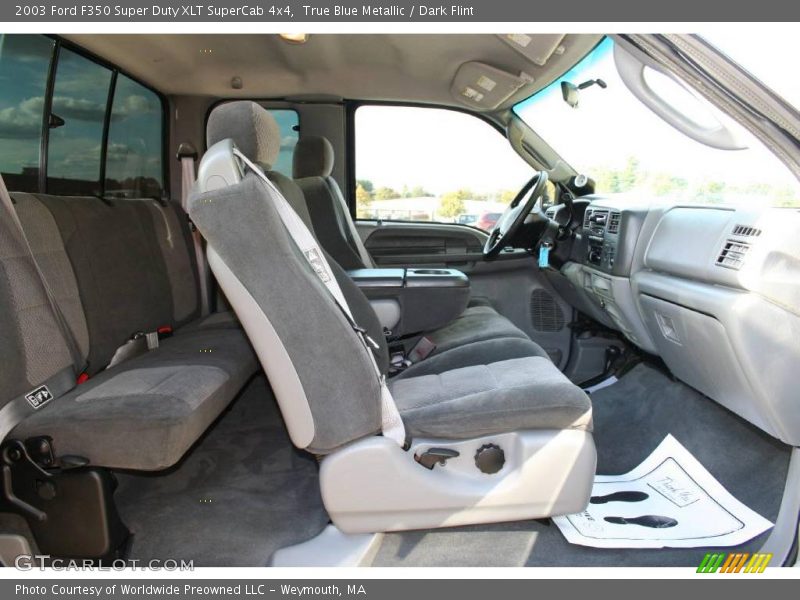 True Blue Metallic / Dark Flint 2003 Ford F350 Super Duty XLT SuperCab 4x4