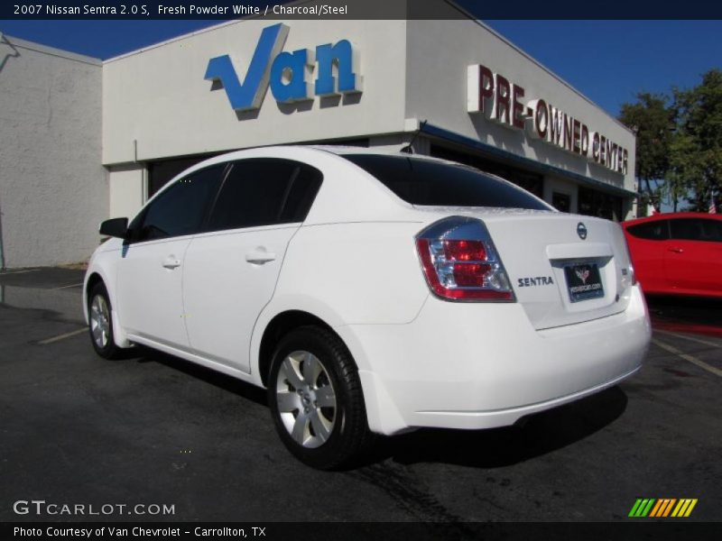 Fresh Powder White / Charcoal/Steel 2007 Nissan Sentra 2.0 S