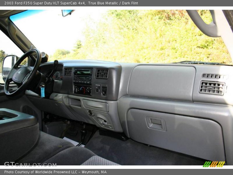 True Blue Metallic / Dark Flint 2003 Ford F350 Super Duty XLT SuperCab 4x4