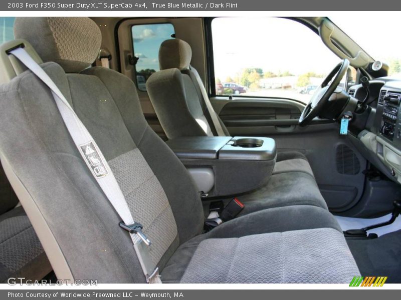 True Blue Metallic / Dark Flint 2003 Ford F350 Super Duty XLT SuperCab 4x4