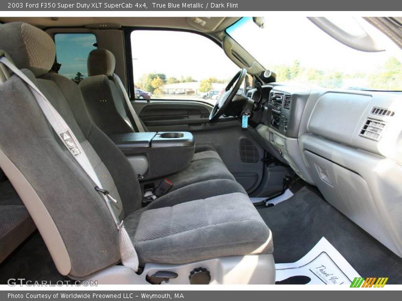 True Blue Metallic / Dark Flint 2003 Ford F350 Super Duty XLT SuperCab 4x4