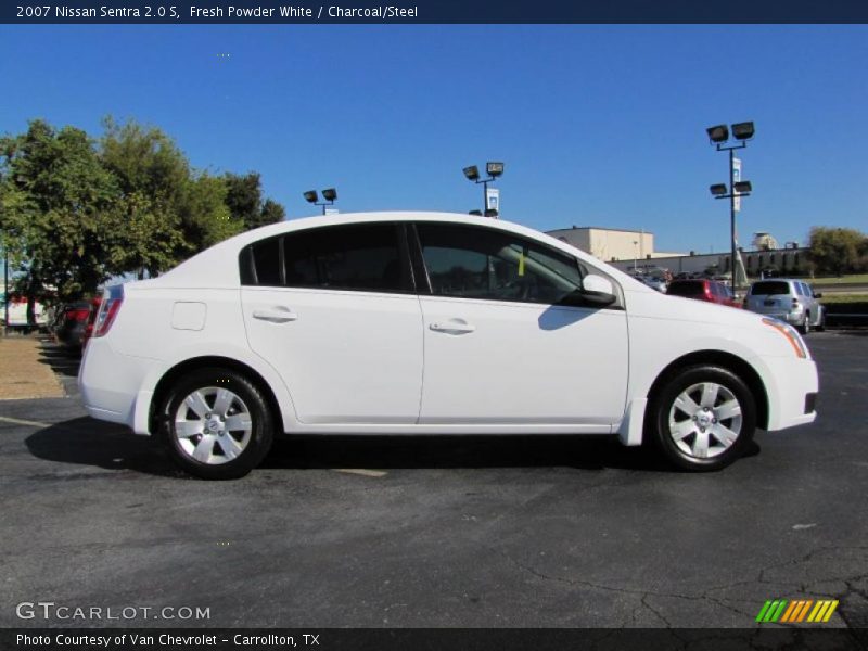 Fresh Powder White / Charcoal/Steel 2007 Nissan Sentra 2.0 S