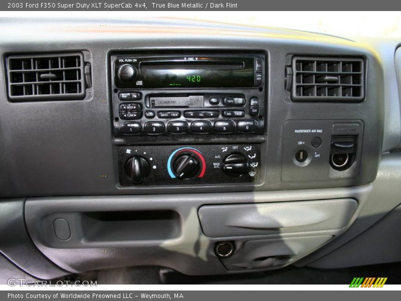 True Blue Metallic / Dark Flint 2003 Ford F350 Super Duty XLT SuperCab 4x4