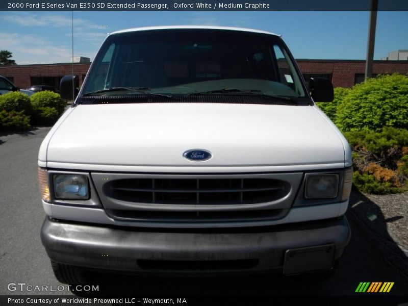 Oxford White / Medium Graphite 2000 Ford E Series Van E350 SD Extended Passenger