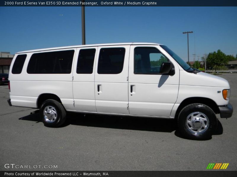 Oxford White / Medium Graphite 2000 Ford E Series Van E350 SD Extended Passenger