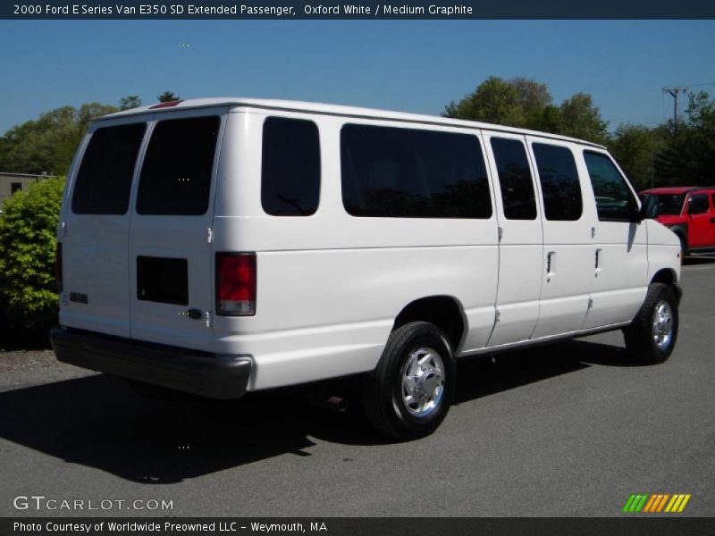 Oxford White / Medium Graphite 2000 Ford E Series Van E350 SD Extended Passenger