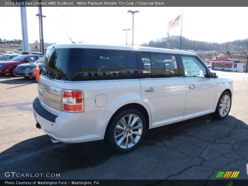 White Platinum Metallic Tri-Coat / Charcoal Black 2011 Ford Flex Limited AWD EcoBoost