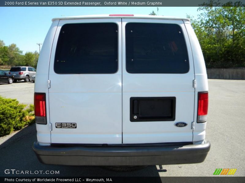 Oxford White / Medium Graphite 2000 Ford E Series Van E350 SD Extended Passenger