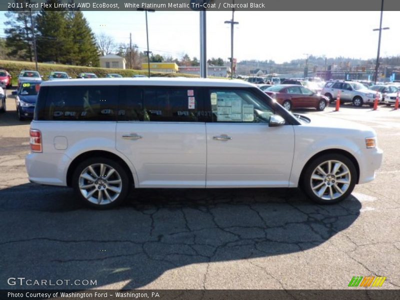 White Platinum Metallic Tri-Coat / Charcoal Black 2011 Ford Flex Limited AWD EcoBoost