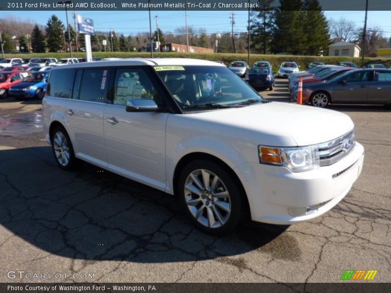 White Platinum Metallic Tri-Coat / Charcoal Black 2011 Ford Flex Limited AWD EcoBoost