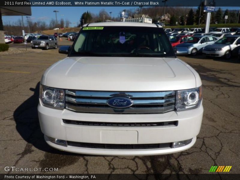 White Platinum Metallic Tri-Coat / Charcoal Black 2011 Ford Flex Limited AWD EcoBoost