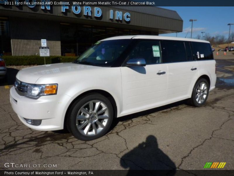 White Platinum Metallic Tri-Coat / Charcoal Black 2011 Ford Flex Limited AWD EcoBoost