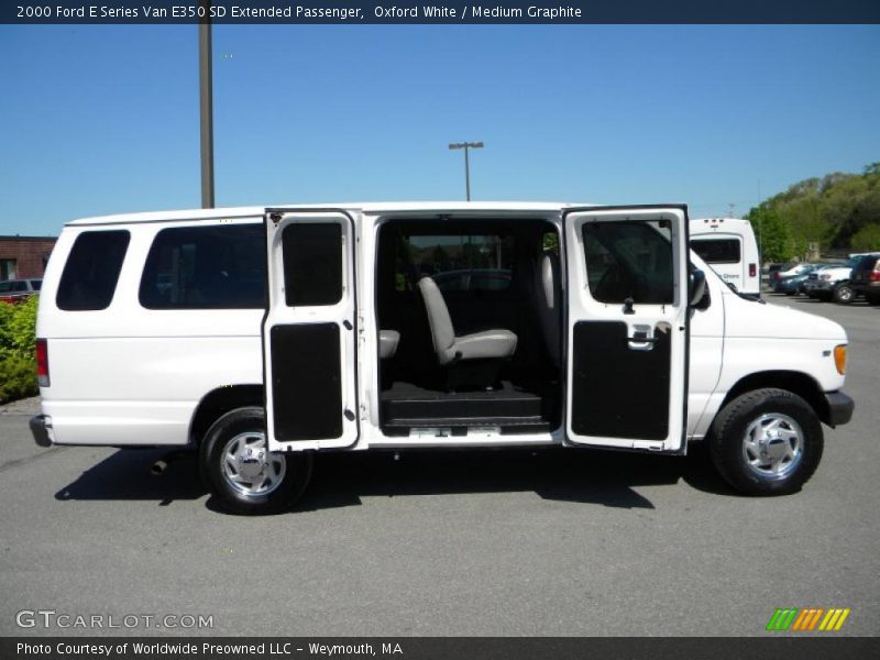 Oxford White / Medium Graphite 2000 Ford E Series Van E350 SD Extended Passenger