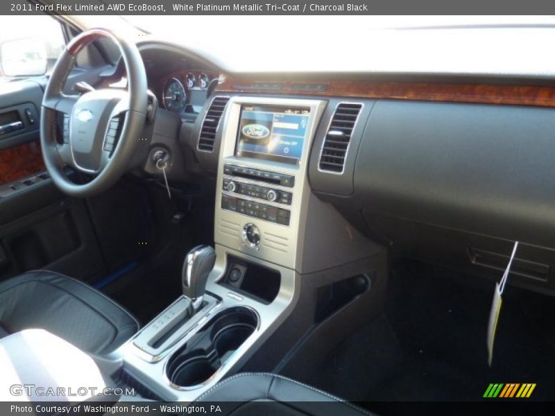 White Platinum Metallic Tri-Coat / Charcoal Black 2011 Ford Flex Limited AWD EcoBoost