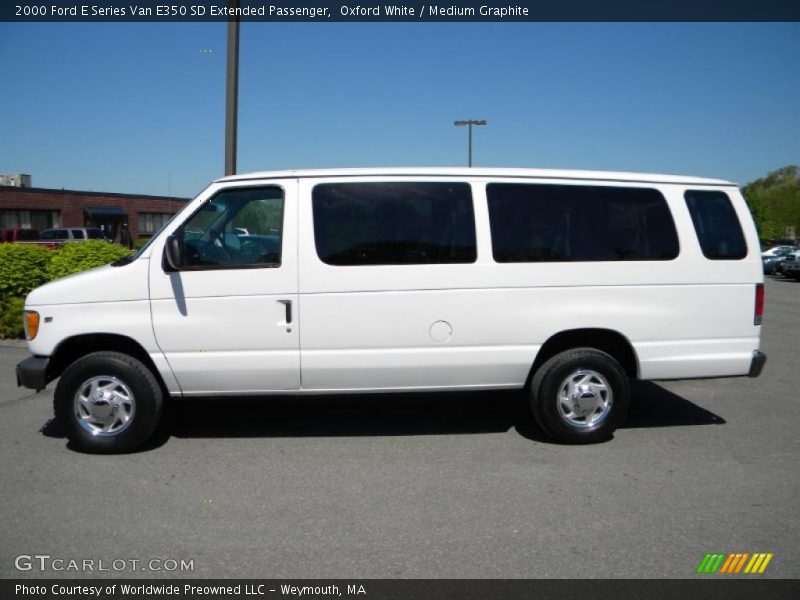 Oxford White / Medium Graphite 2000 Ford E Series Van E350 SD Extended Passenger