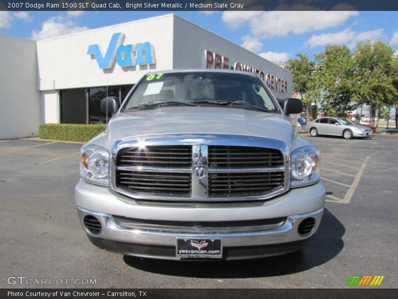 Bright Silver Metallic / Medium Slate Gray 2007 Dodge Ram 1500 SLT Quad Cab