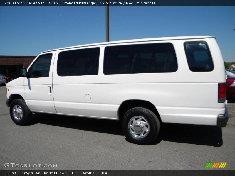 Oxford White / Medium Graphite 2000 Ford E Series Van E350 SD Extended Passenger