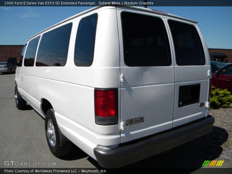 Oxford White / Medium Graphite 2000 Ford E Series Van E350 SD Extended Passenger
