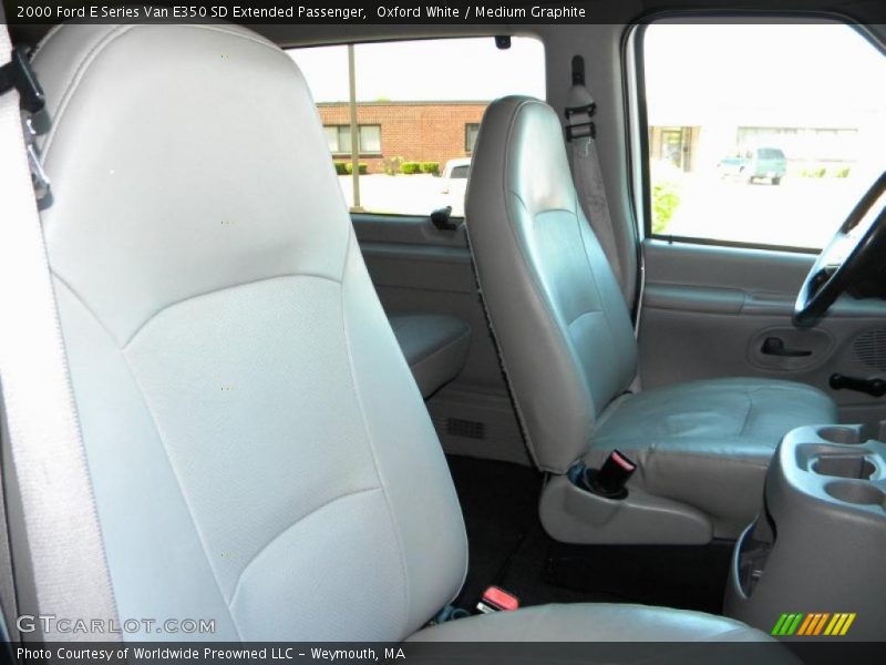 Oxford White / Medium Graphite 2000 Ford E Series Van E350 SD Extended Passenger