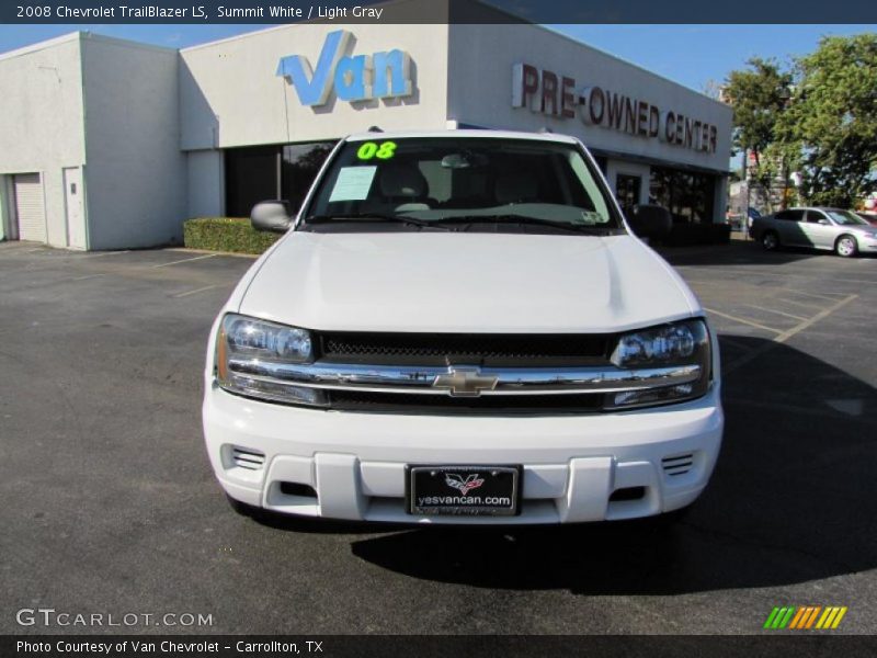 Summit White / Light Gray 2008 Chevrolet TrailBlazer LS