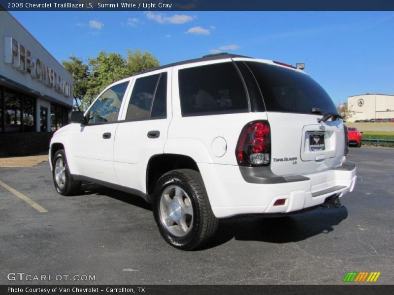 Summit White / Light Gray 2008 Chevrolet TrailBlazer LS