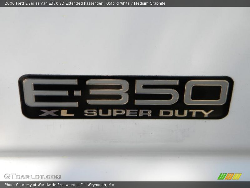 Oxford White / Medium Graphite 2000 Ford E Series Van E350 SD Extended Passenger