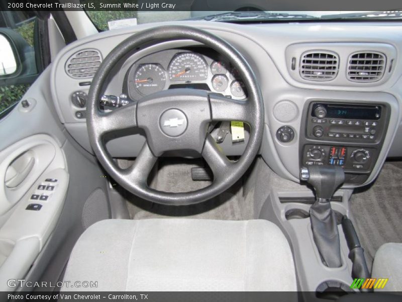 Summit White / Light Gray 2008 Chevrolet TrailBlazer LS