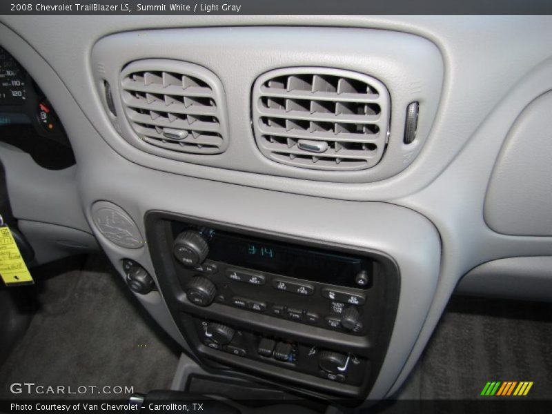 Summit White / Light Gray 2008 Chevrolet TrailBlazer LS