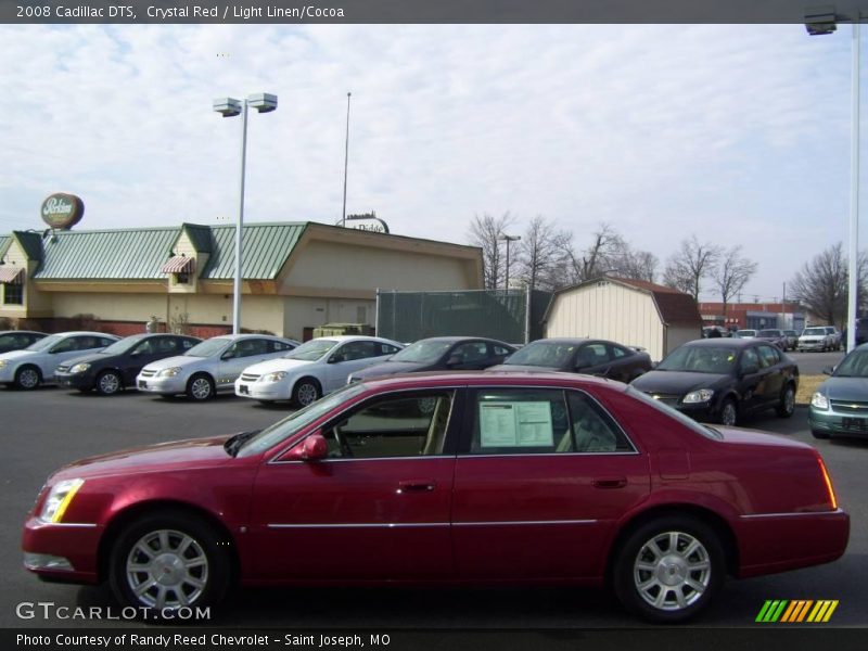 Crystal Red / Light Linen/Cocoa 2008 Cadillac DTS