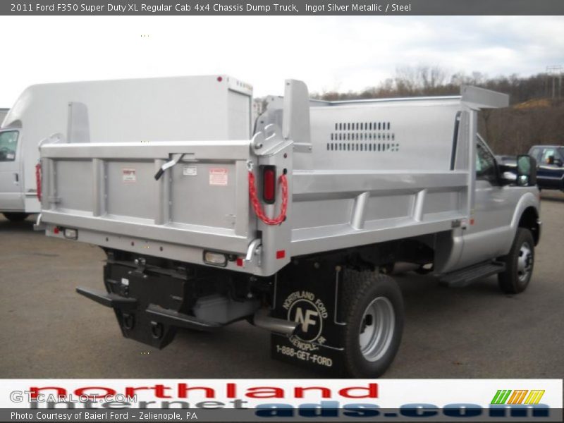 Ingot Silver Metallic / Steel 2011 Ford F350 Super Duty XL Regular Cab 4x4 Chassis Dump Truck