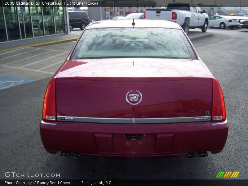 Crystal Red / Light Linen/Cocoa 2008 Cadillac DTS