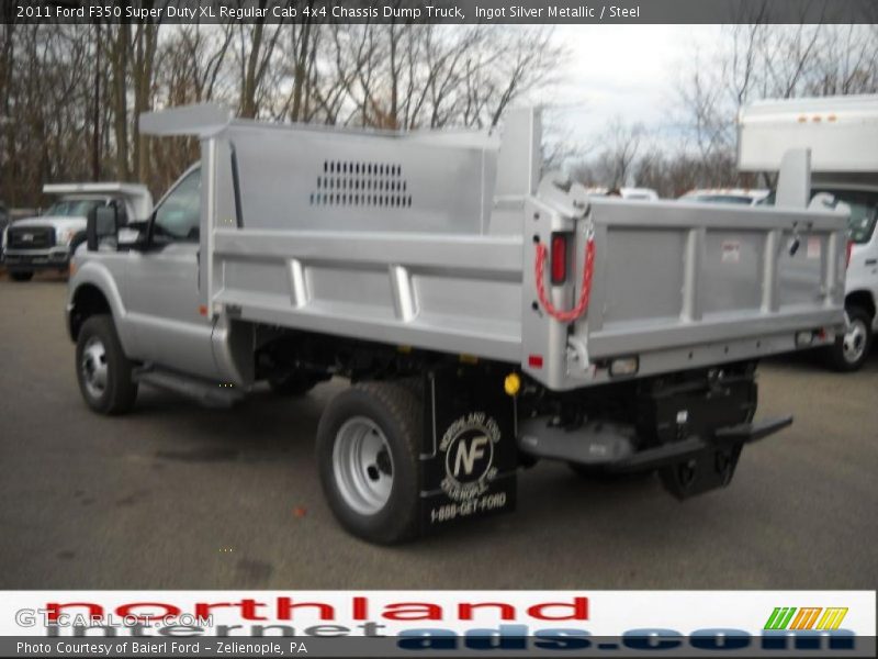 Ingot Silver Metallic / Steel 2011 Ford F350 Super Duty XL Regular Cab 4x4 Chassis Dump Truck