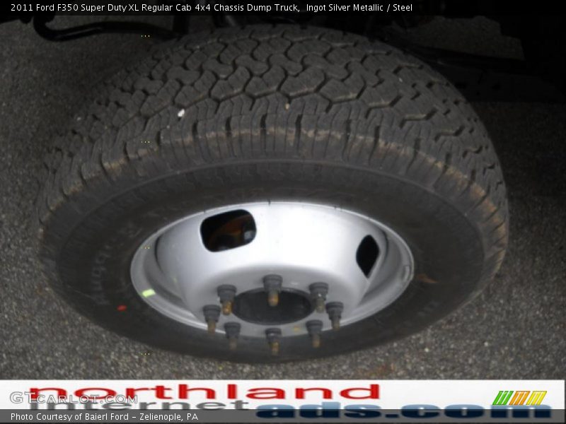 Ingot Silver Metallic / Steel 2011 Ford F350 Super Duty XL Regular Cab 4x4 Chassis Dump Truck