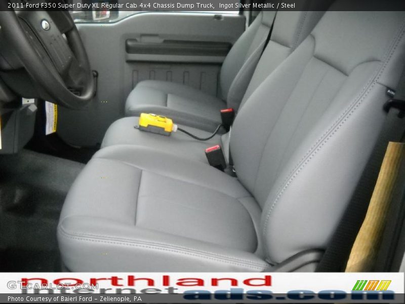 Ingot Silver Metallic / Steel 2011 Ford F350 Super Duty XL Regular Cab 4x4 Chassis Dump Truck